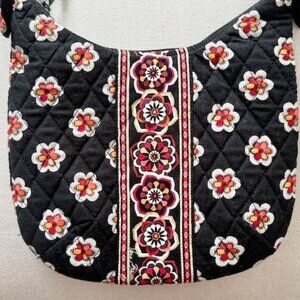 Genuine Vera Bradley Olivia Purse PIROUETTE Black Floral Saddle Up Shoulder Bag
